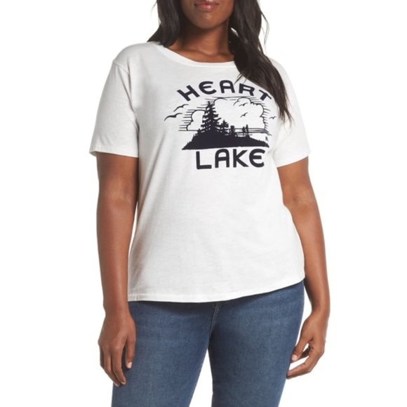 J. Crew Tops - NWT J. Crew Heart Lake NY White & Navy Graphic Tee